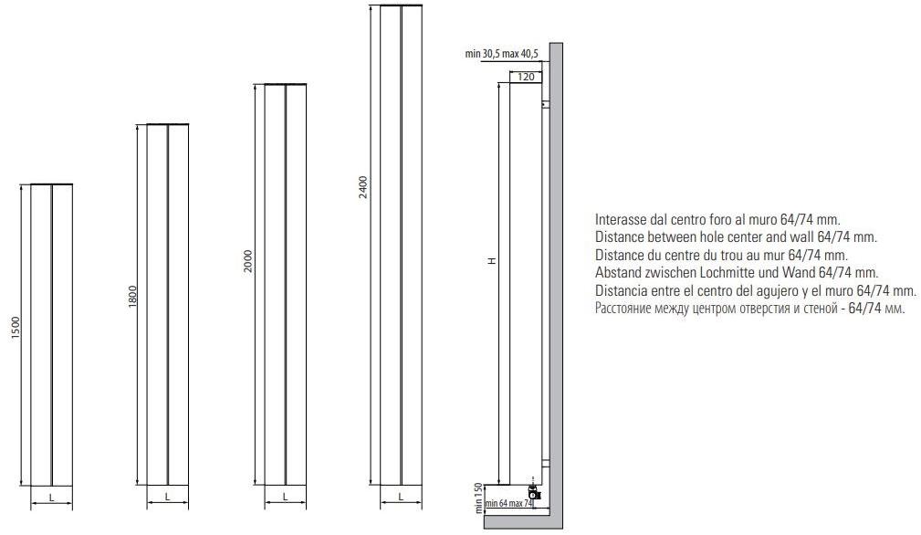 Caleido Вертикальный настенный алюминиевый радиатор Design sun-id-1424584 - Вид №4