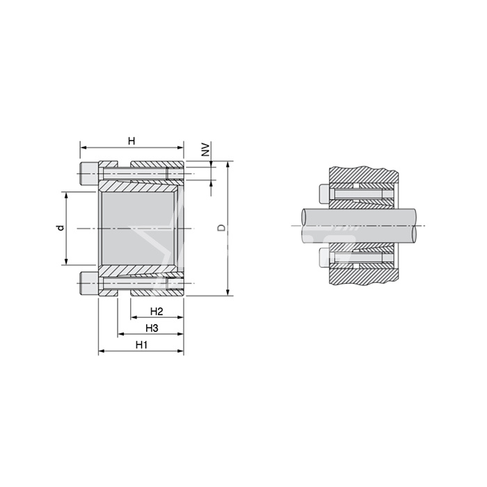 IS3371 Зажимная втулка KLAA035 (PHF FX41-35x60) ISKRA  - Вид №2