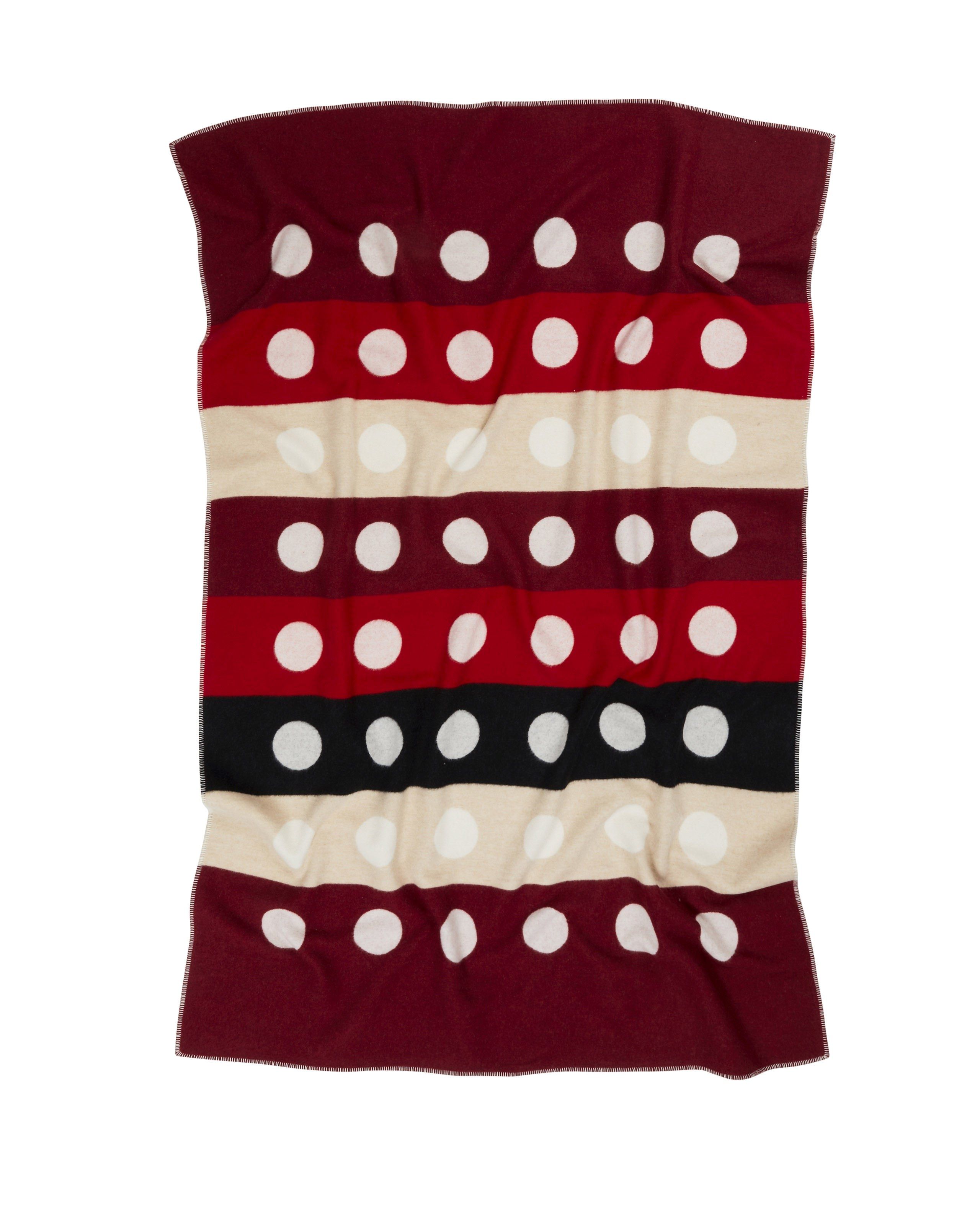 Plaid double face a pois e a righe in lana merino Lanerossi Memory is my Home ARCH-00100382 - Вид №18