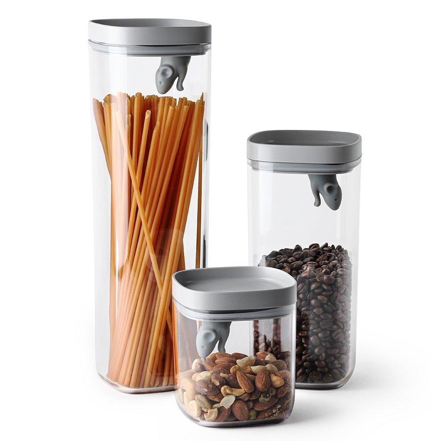 QL10348-CL-GY Набор кухонных емкостей lucky mouse Qualy  - Вид №9