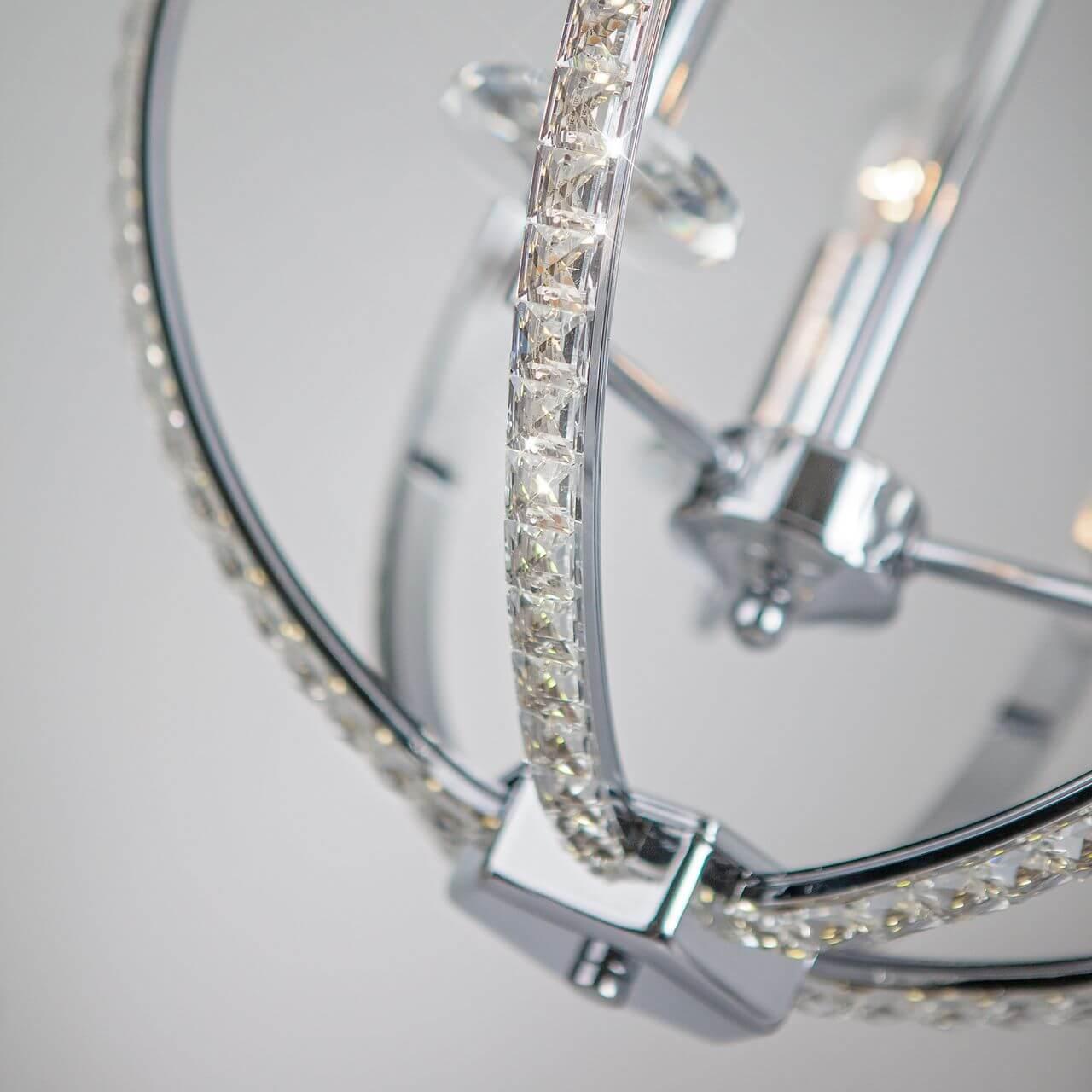 Подвесная люстра Bogates Atlas 426/3 Strotskis BOGATES ДИЗАЙНЕРСКИЕ, ATLAS, ШАР 187351 Хром  - Вид №1