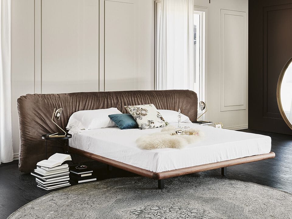 Двуспальная кровать с мягким изголовьем Cattelan italia MARLON ARCH-00069112