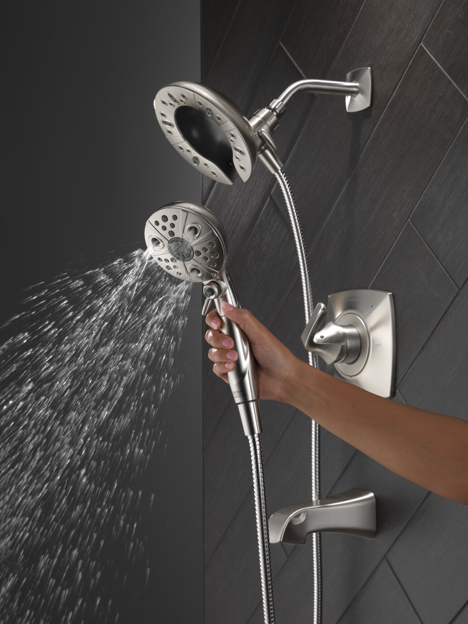 Монитор (R) для ванны и душа серии 14 с душем In2ition (R) - два в одном Delta Faucet 144789-SP-I - Вид №7