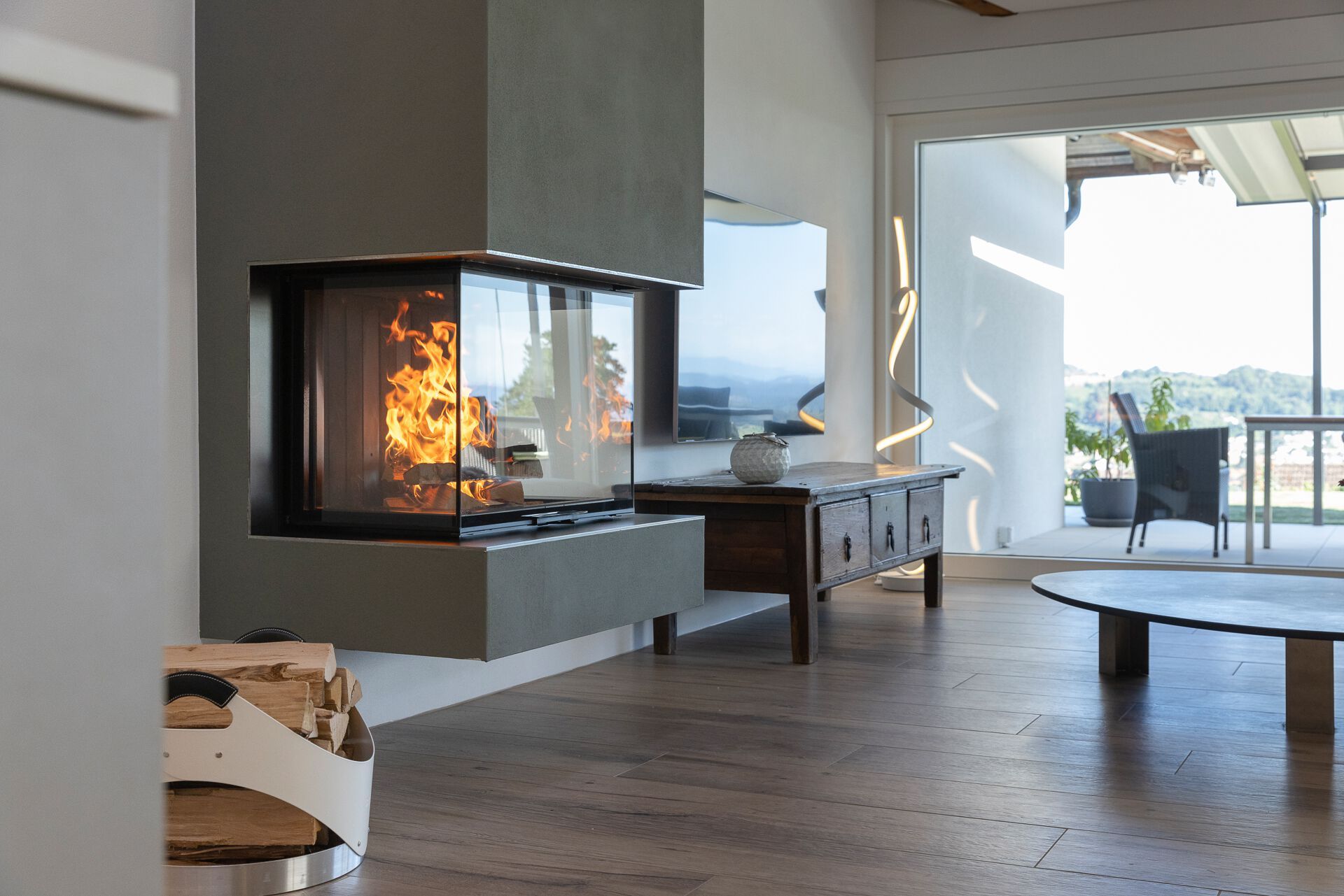 Стальной дровяной камин с тройным фасадом RÜEGG RIII ARCH-00053202 - Вид №4