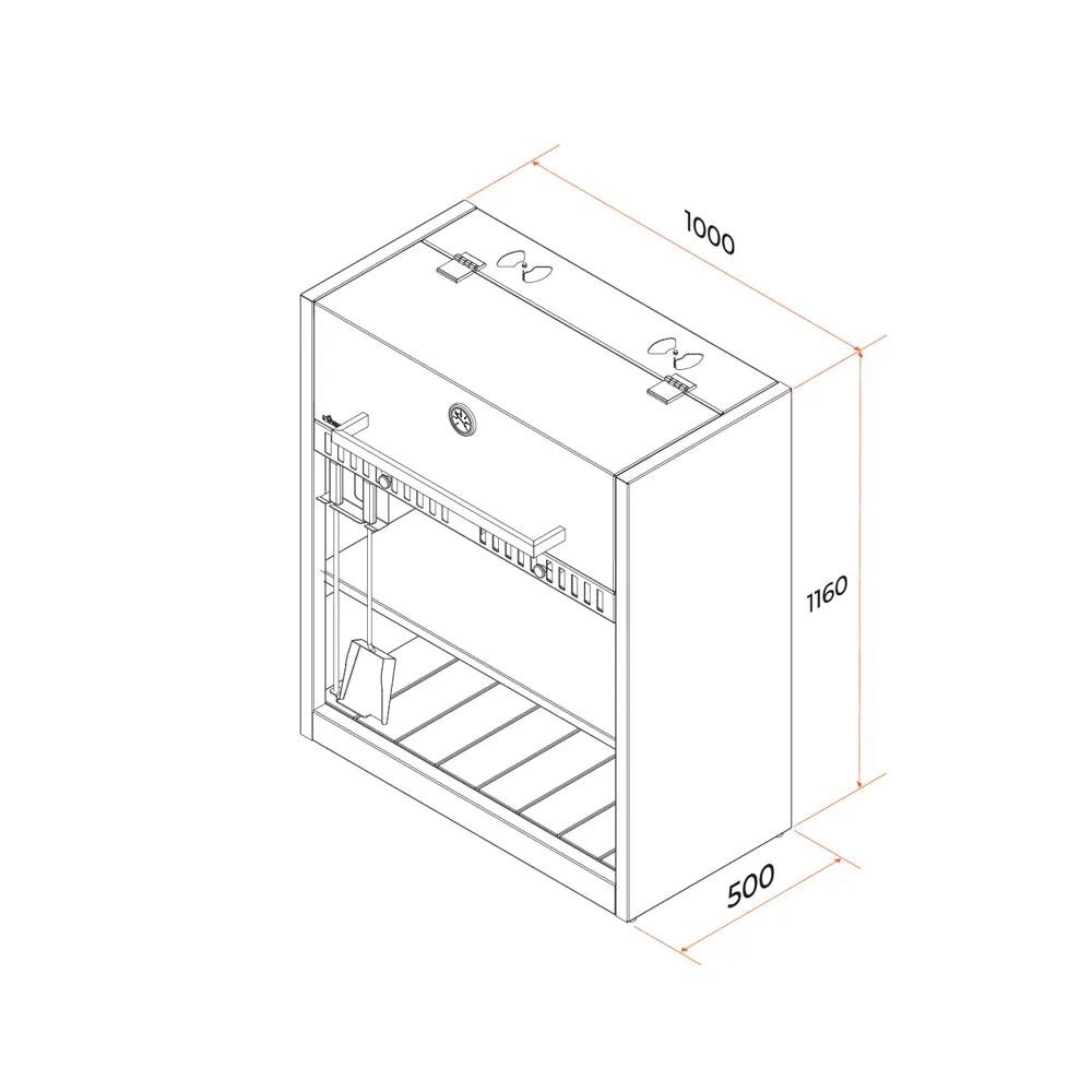 Гриль Gratar Expert EGR 1000 2 мм 116x100x50 см 89358375 STLM-2175049  - Вид №6