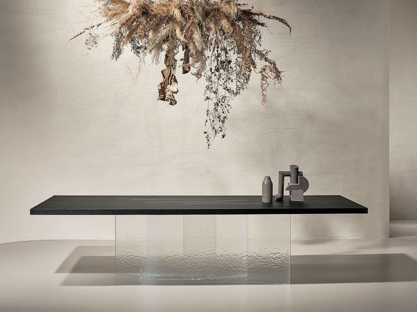 Прямоугольный обеденный стол из дерева и стекла Naturedesign Origin ARCH-00024494 - Вид №2