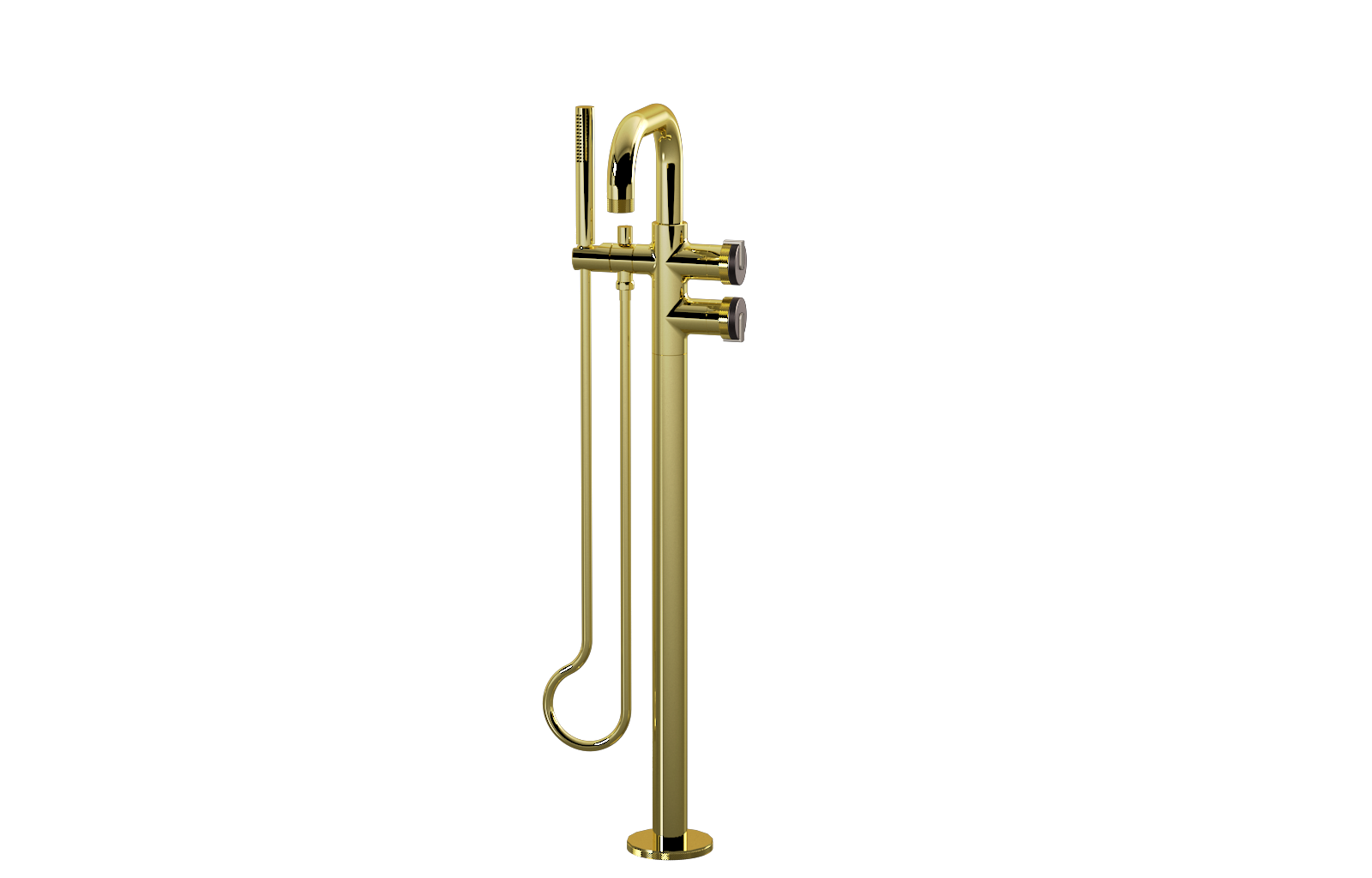 E-11557-R1GM-L1BNi-PB Смеситель напольный отдельностоящий (внешняя часть) GRAFF MOD+