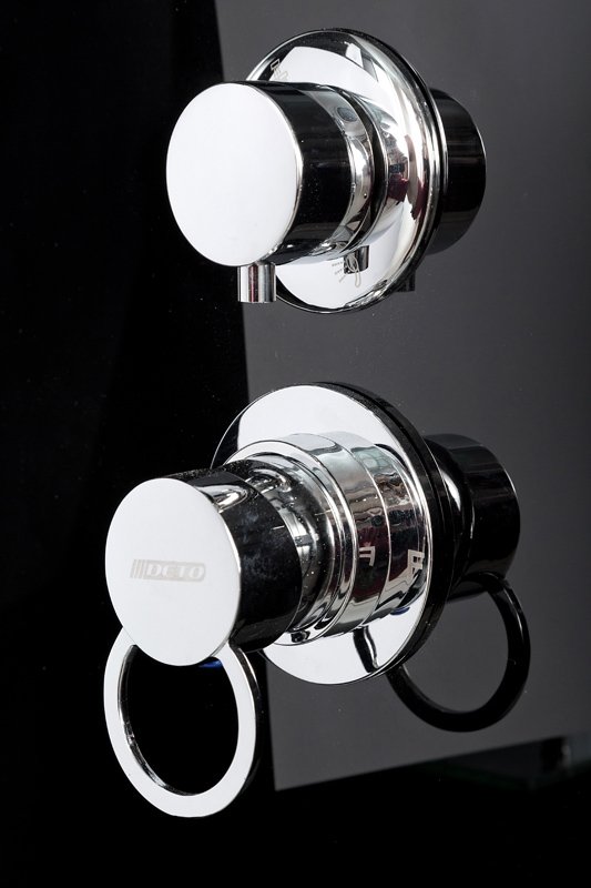 ЕМ1511 L LED с гм. Душевая кабина DETO Серия EM B90 BLACK - Вид №8