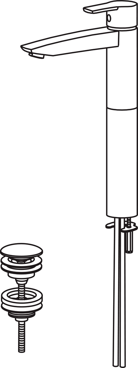 Oras 2801 Высокий смеситель 2801 Cubista Хром  - Вид №3