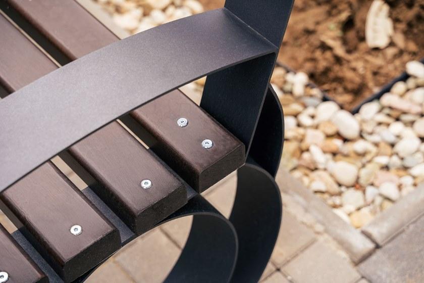 ENCHO ENCHEV - ETE Скамья из дерева и металла со спинкой  87  - Вид №3