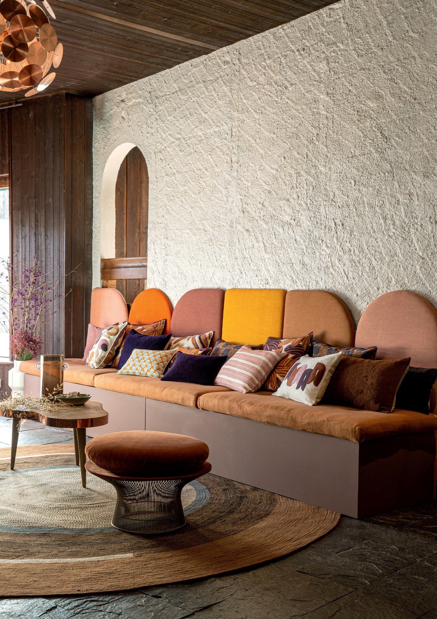 Прямоугольная шелковая подушка с геометрическим рисунком Élitis TWIST ARCH-00130599 - Вид №12