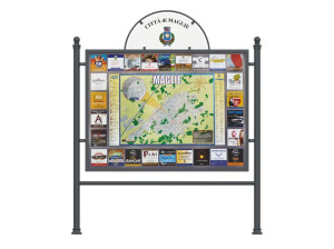 Самонесущая доска объявлений для общественных мест из листового металла