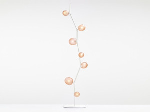 Напольная лампа из дутого стекла и металла