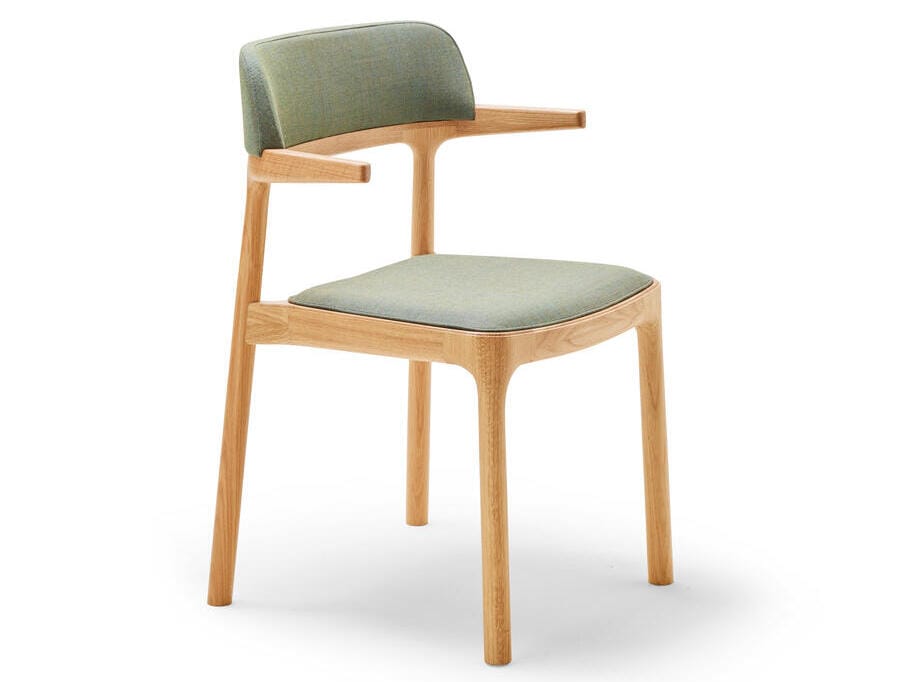 Деревянный штабелируемый стул с мягким сиденьем ALKI ORRIA ARCH-00091551 - Вид №30