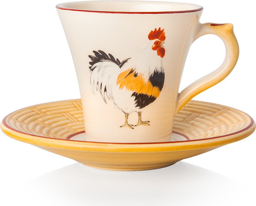 1047673 Niderviller Чашка кофейная с блюдцем 50мл "Нормандский двор" Фаянс 