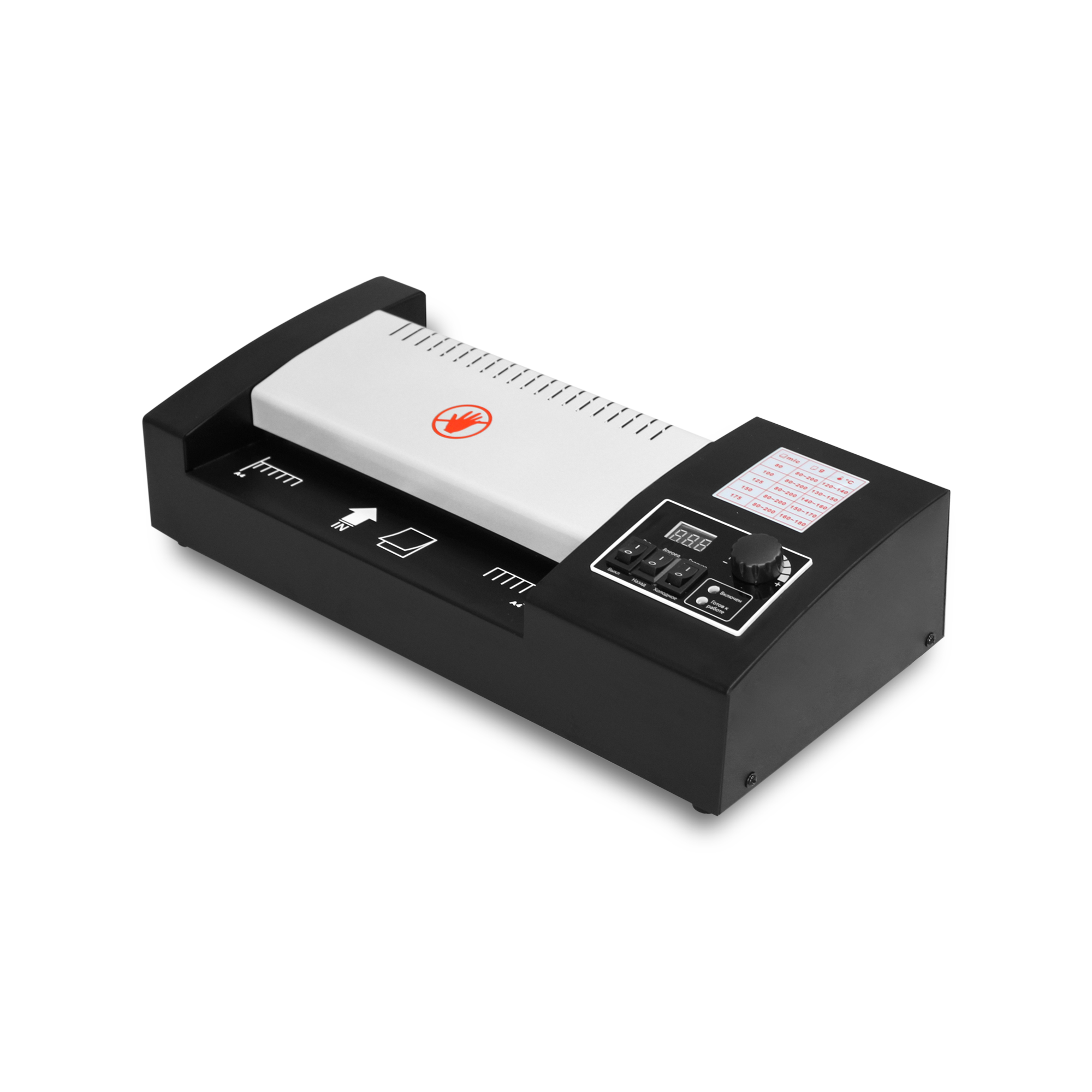 ЛМА4-4ЭР Ламинатор лм a4-4r, а4, 2х250 (пленка 60-250мкм), 660 мм/мин, 4 вала, реверс, металл. корпус, мах толщина 2мм Гелеос Santreyd  - Вид №1