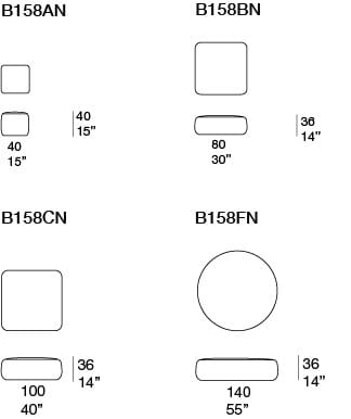 Съемный пуф из ткани Paola Lenti TOBIT ARCH-00073615 - Вид №3