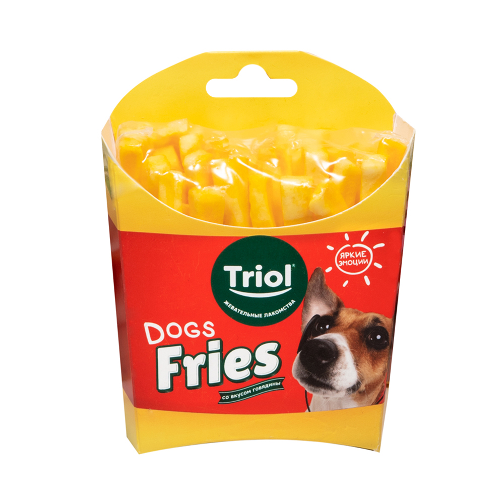 ПР0059241 Лакомство для собак FUN FOOD Картофель фри, 100г TRIOL 
