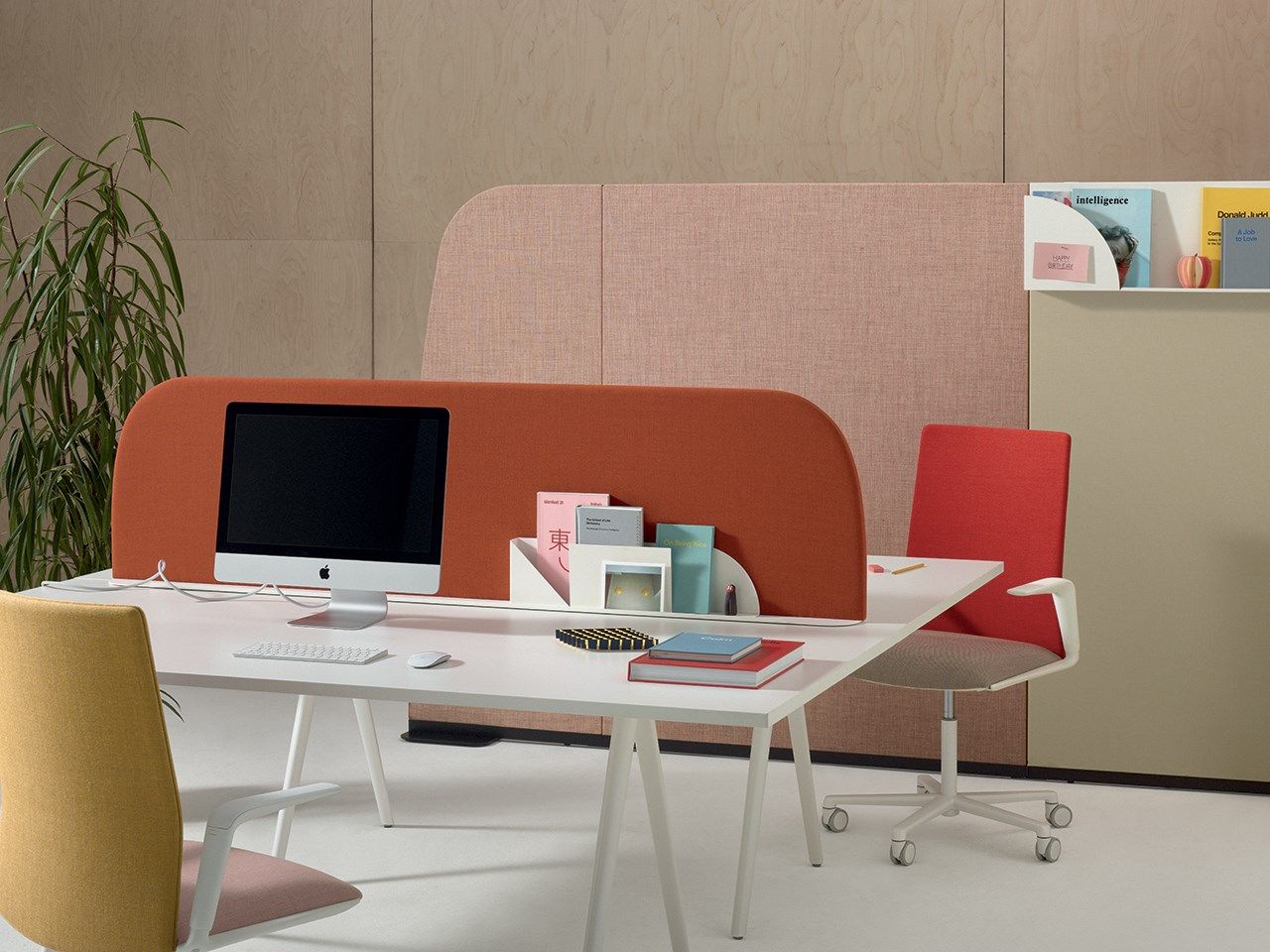 Ткань мобильный звукопоглощающий стол перегородка панель Arper Paravan Mood ARCH-00106979 - Вид №1