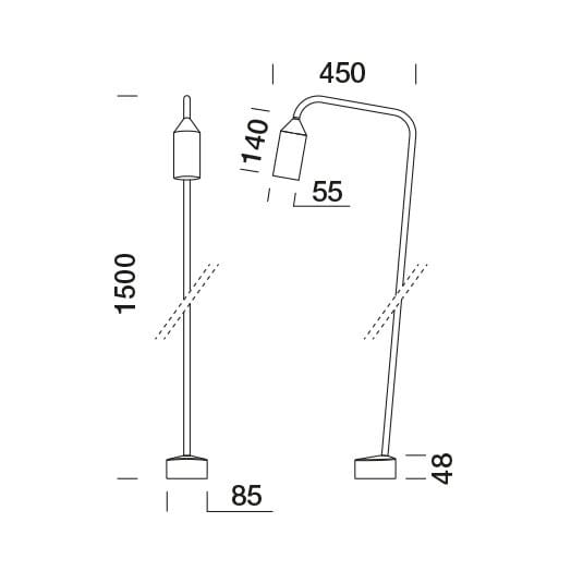 Алюминиевый светодиодный напольный торшер Platek Flamingo ARCH-00120640 - Вид №13