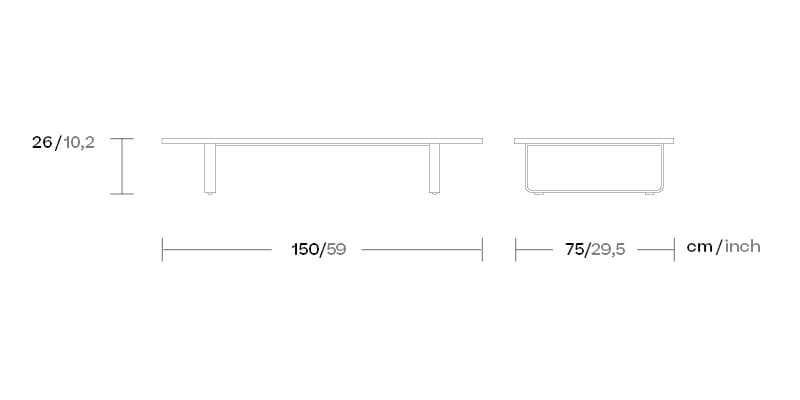 Мраморный садовый столик Kettal Bitta ARCH-00029093 - Вид №9