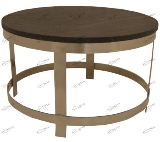 Кофейный столик круглый с топом орех Eden Rock PUSHA PUSHA 062909 Орех;коричневый 