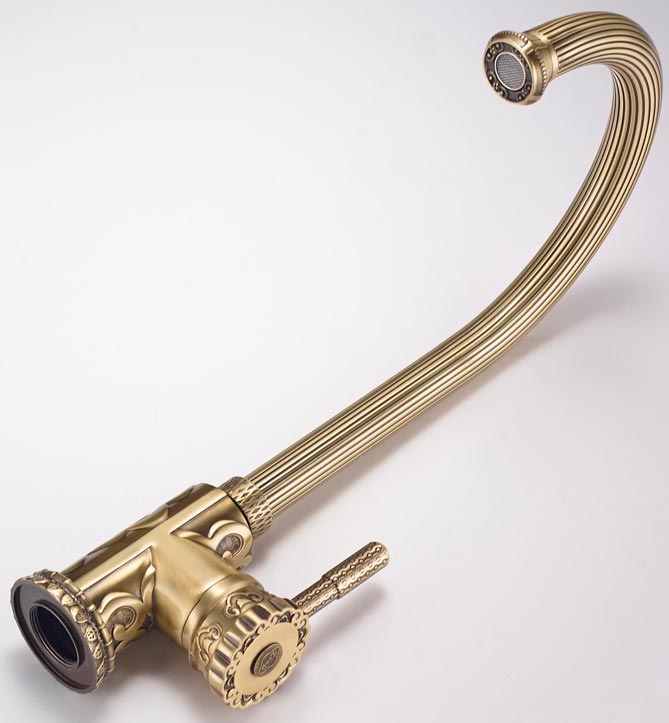 Смеситель ZorG Antic A 108K-BR для кухонной мойки, бронза - Вид №1