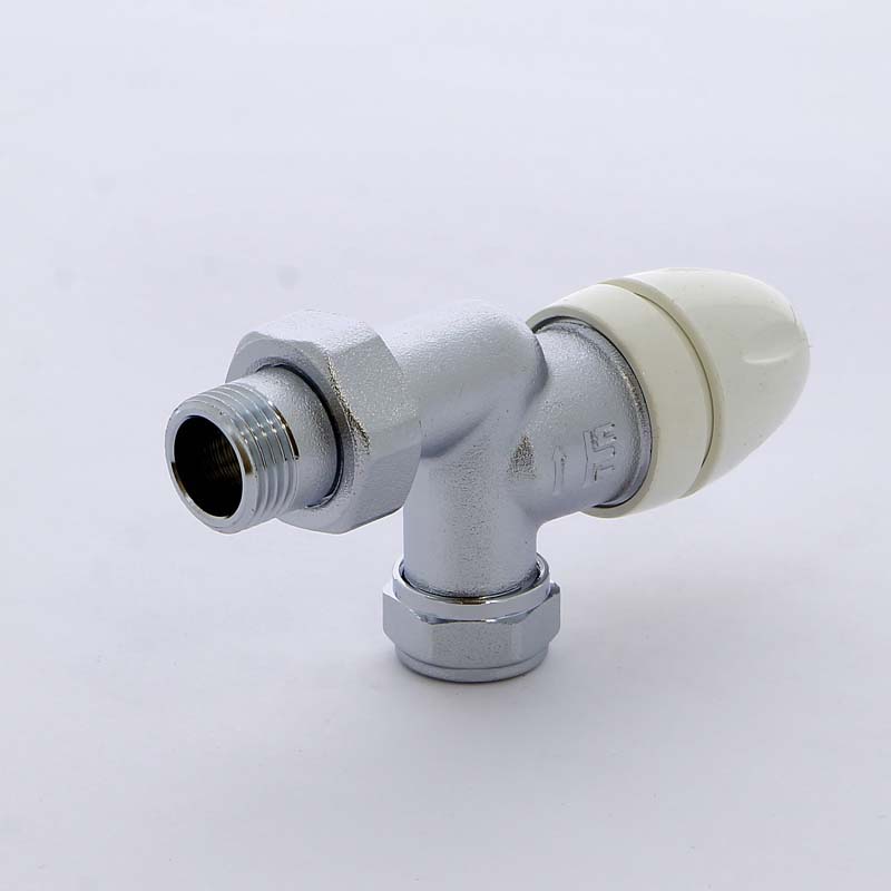 Вентиль обж-Н угловой для радиаторов термостатический с разъемным соединением TIEMME 1/2"х15 3300021 - Вид №1