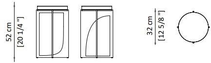 Paolo Castelli Круглый журнальный столик из переработанного стекла и металла Hyperbole sun-id-1397115 - Вид №5