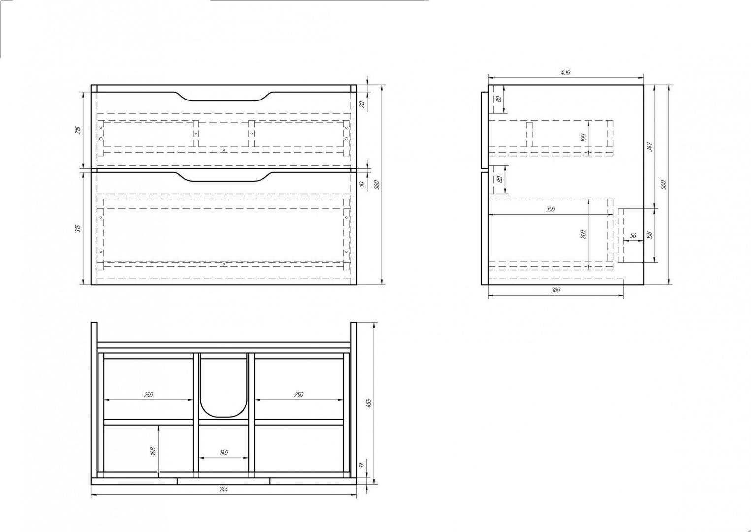 Тумба Q 80 DREJA 990003 - Вид №1