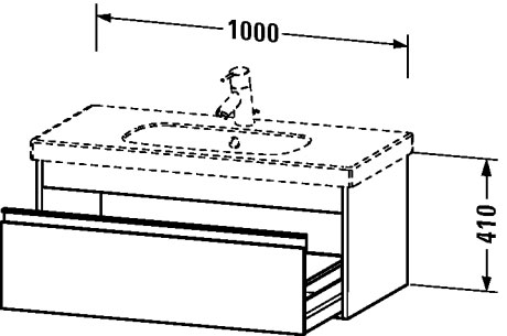 KT666802121 Ketho Тумбочка подвесная Орех темный декор Duravit - Вид №1