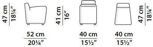 BAXTER Кресло из стекловолокна, обтянутое кожей Graz baby sun-id-1365096 - Вид №4