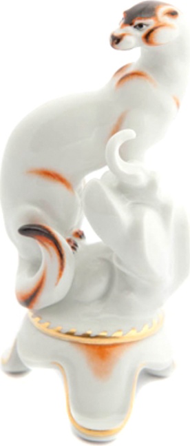 10532031 Meissen Фигурка 13см "Выдра" (элемент композиции "Лис Райнеке") (Макс Эссер, 1922г.) Фарфор 