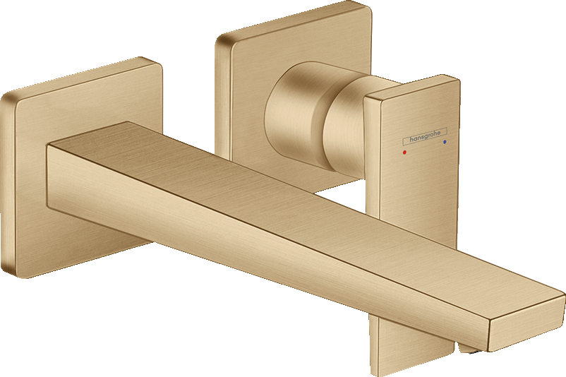 32526140 Metropol Смеситель для раковины, однорычажный, скрытого монтажа, настенный, с рычажной ручкой и изливом 22,5 см Hansgrohe 