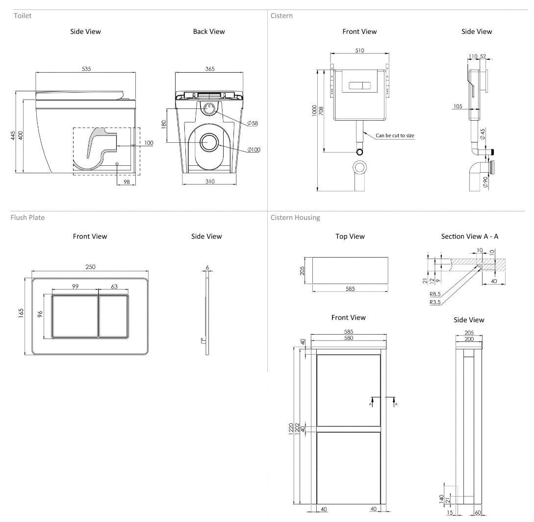 Туалет с внешней кассетой без бриды на полу LUSSO BERKELEY ARCH-00138216 - Вид №28