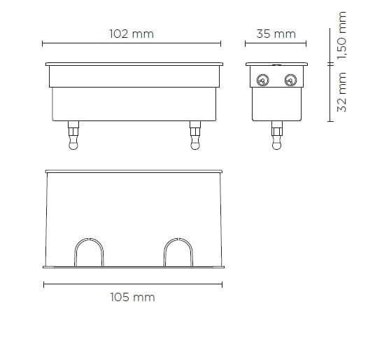 Наружный анодированный алюминиевый светодиодный маркер PUK NANOSTEP ARCH-00013263 - Вид №2