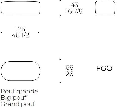 Liu Jo Living Collection Прямоугольный пуф из ткани с обивкой Ceci est un caillou sun-id-1437057 - Вид №8