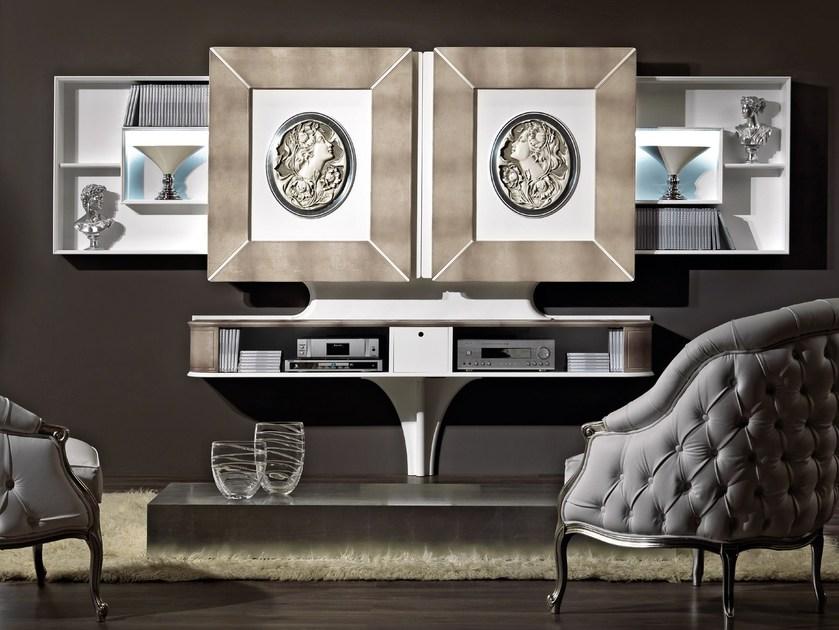 Vismara Design Моторизованная лакированная деревянная тумба под ТВ с раздвижными дверцами Classic sun-id-1510645 - Вид №4