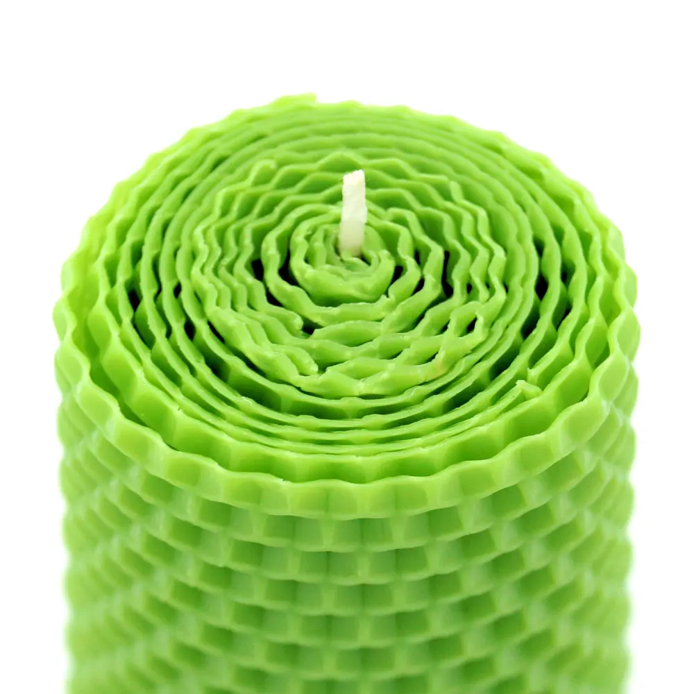 Свеча вощинная цилиндр желто-зеленая 4x6.5 см EVIS STLM-2099523 - Вид №1