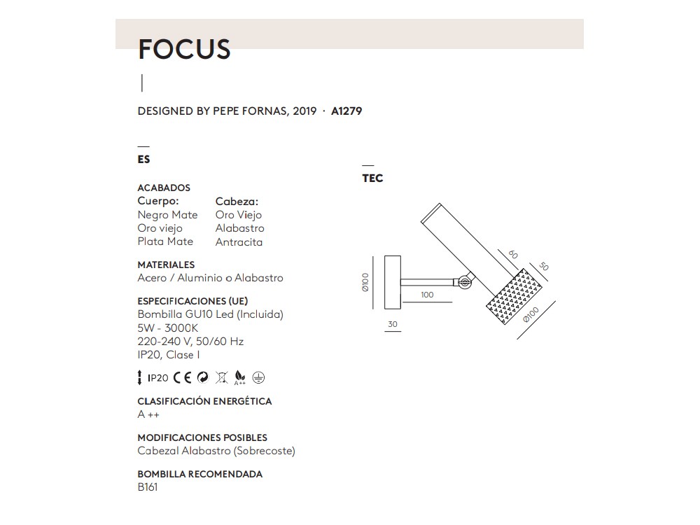 085400 Бра черный - антрацит Aromas del Campo Focus - Вид №2