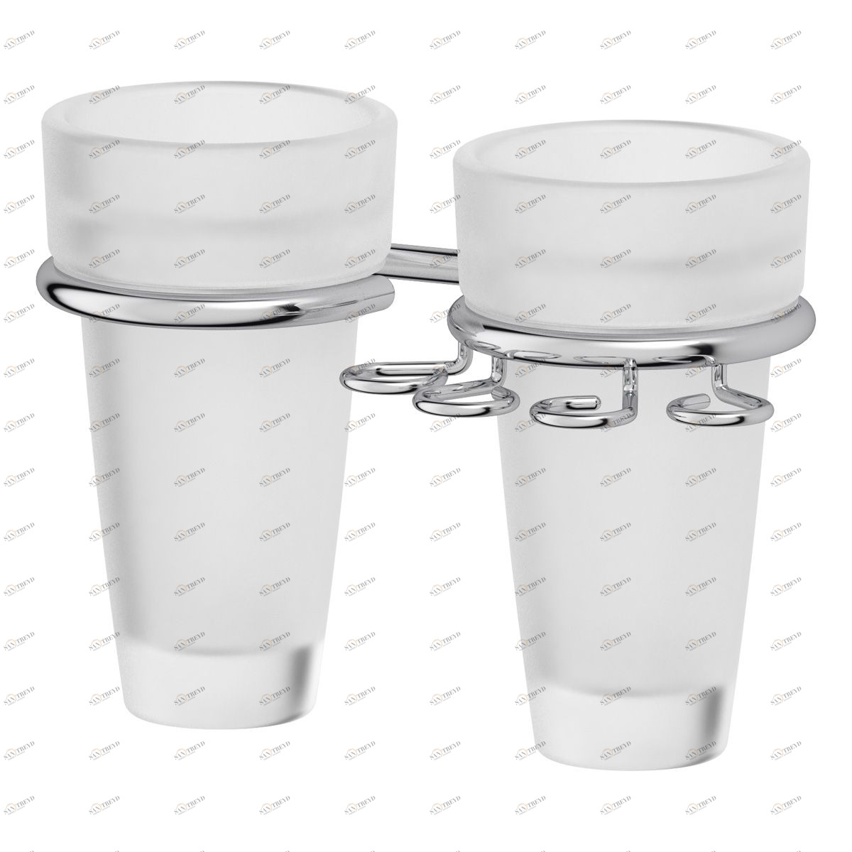 Держатель зубных щеток с 2-мя стаканами - компонент для штанги Santreyd NSL12