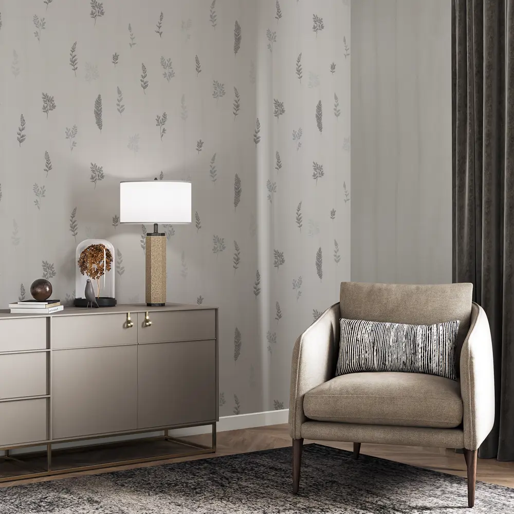 Обои флизелиновые Palitra Home Nico серые 1.06 м HC72516-14 STLM-2141903 - Вид №5