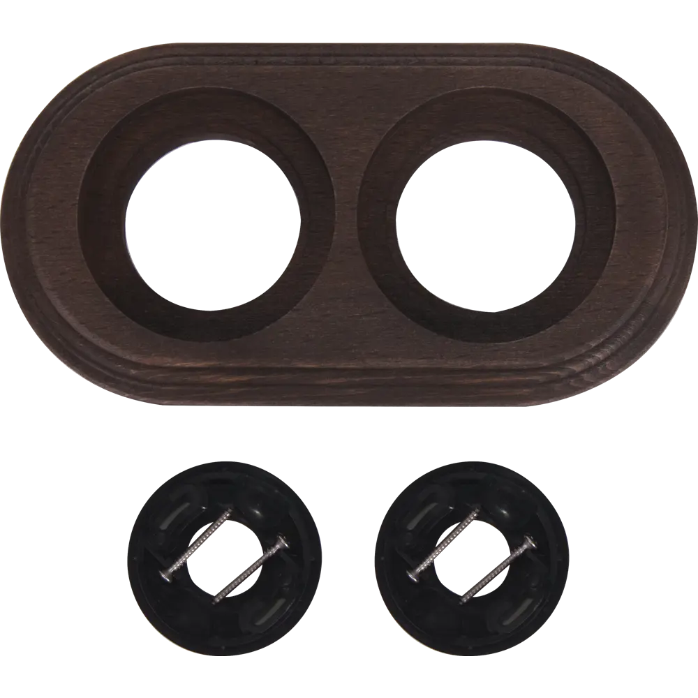 Деревянная рамка для розеток ELECTRALINE в стиле лофт, 2 поста 82063853 Серия отсутствует STLM-0018582