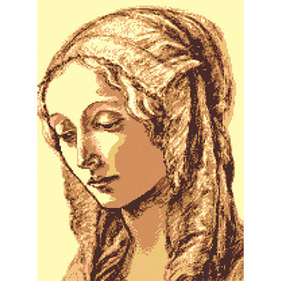 155х210кл Схема для вышивания цв. А3 ДК-020 "Девушка" Santreyd 