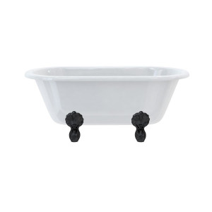 Burlington Двухсторонняя ванна Windsor 150 см с роскошными ножками с ножками Luxury Claw в черном цвете E4 L1B