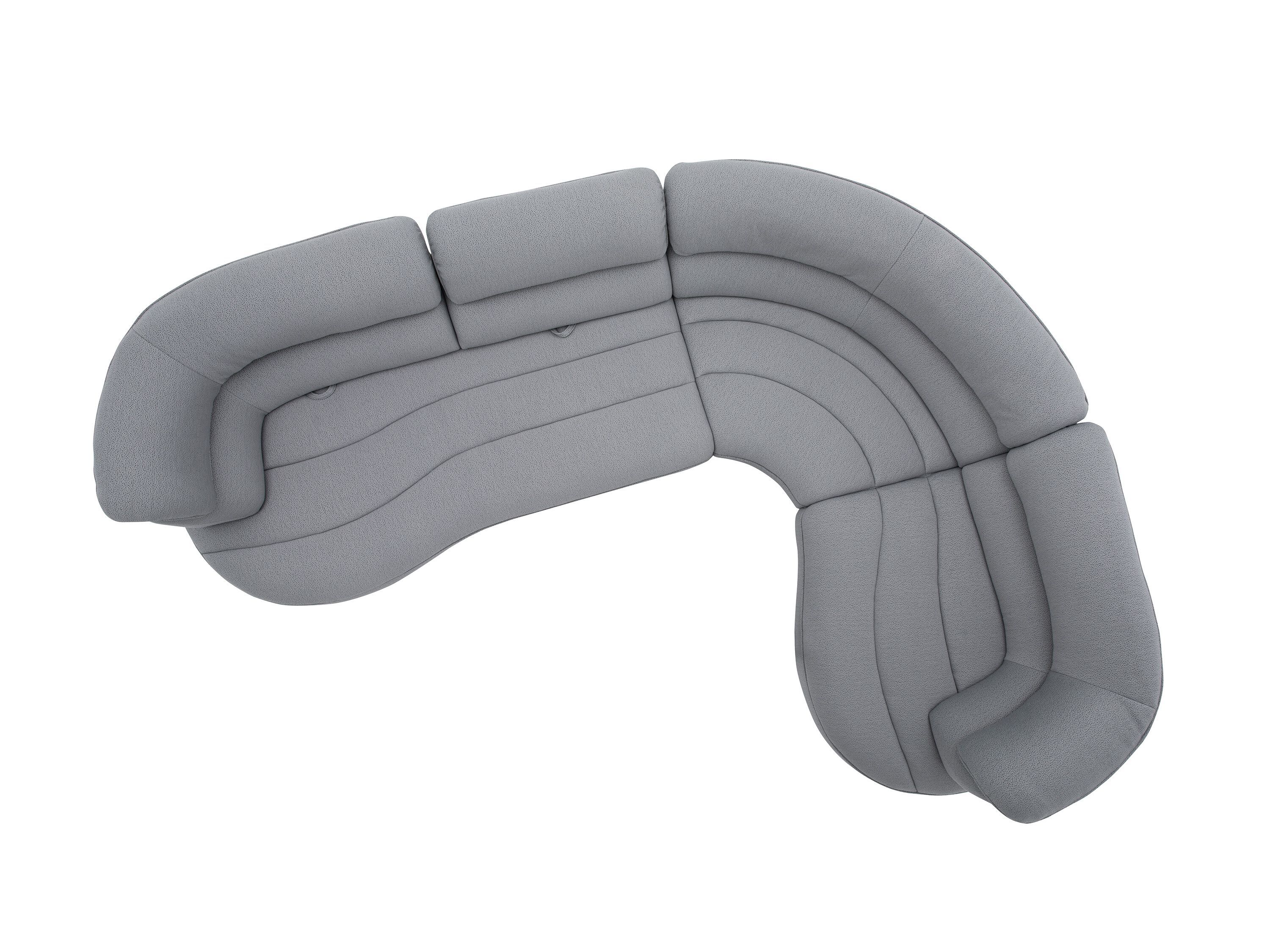 Модульный угловой диван из ткани CAMPO DE' FIORI SHROOM ARCH-00028651 - Вид №3