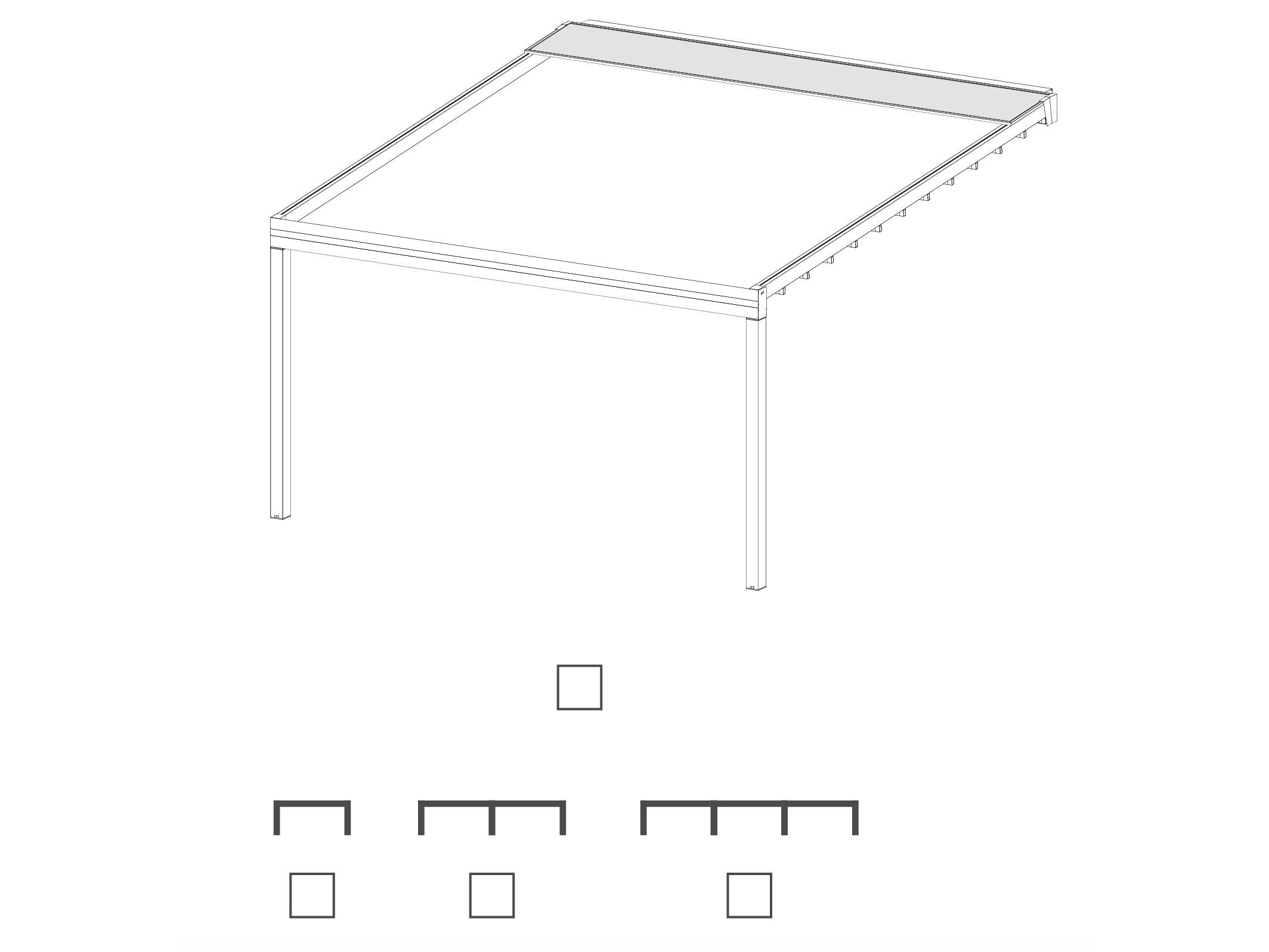 Моторизованная пергола из алюминия и ПВХ с раздвижной крышкой Mv Line пергола палатки ARCH-00108593 - Вид №3