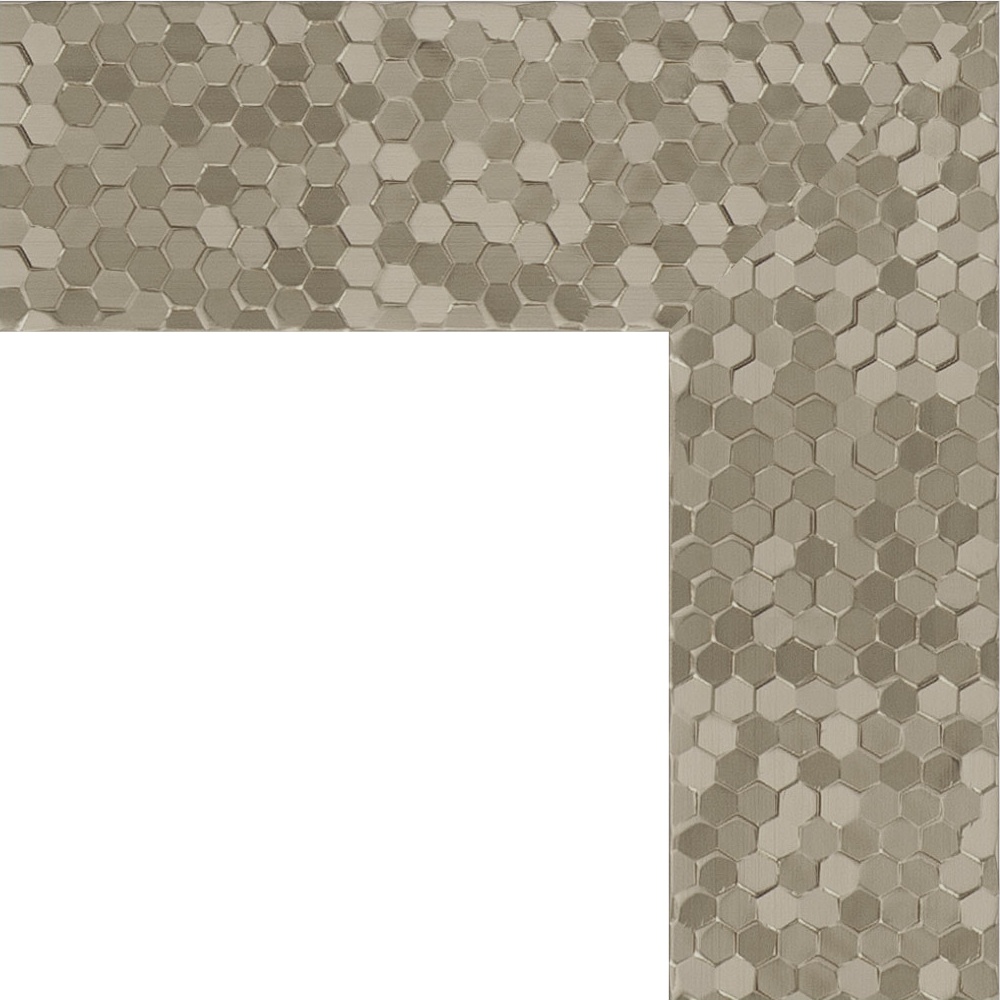 BY 3276 Зеркало в багетной раме - соты титан 70 mm EVOFORM Definite - Вид №5