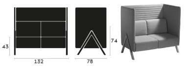 Capdell Мягкий диван с высокой спинкой Vision sun-id-1464456 - Вид №2