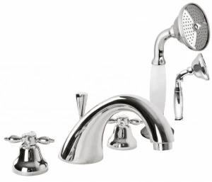 Смеситель на борт ванны с ручным выдвижным душем CEZARES NOSTALGIA-BVD-01-M